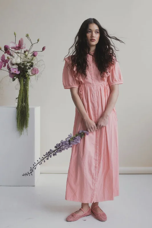 Lace - Embellished Women Dress for an Elegant and Sophisticated AppearanceRumi Gown in Petal Pink Lace - Embellished Women Dress for an Elegant and Sophisticated AppearanceRumi Gown in Petal Pink
