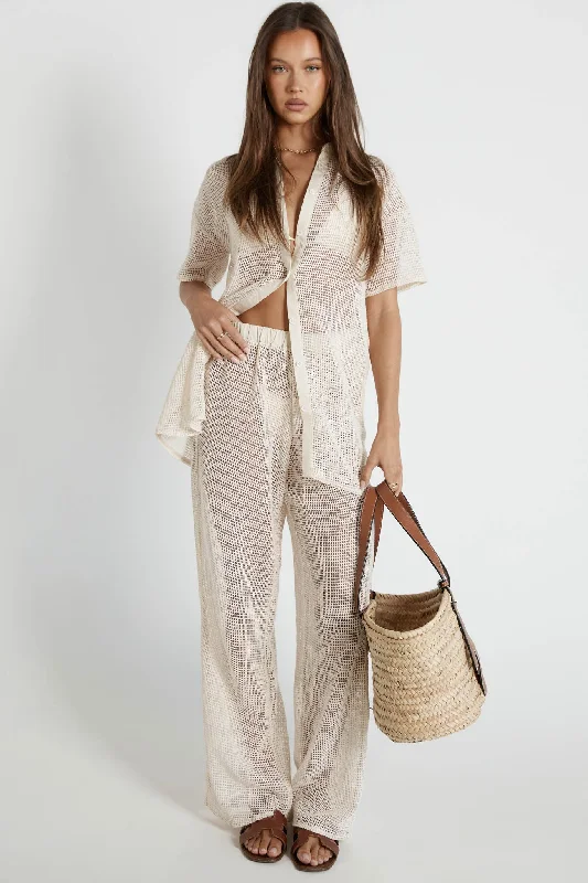 Long - Sleeve Women Dress in Velvet for a Luxurious Winter LookSNDYS Hyams Long Knit Pants Sand Long - Sleeve Women Dress in Velvet for a Luxurious Winter LookSNDYS Hyams Long Knit Pants Sand