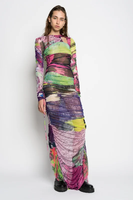 Long - Sleeve Women Dress in Velvet for a Luxurious Winter Look Long - Sleeve Women Dress in Velvet for a Luxurious Winter Look GRAFFITI PRINT LONG GATHERED MESH DRESS Long - Sleeve Women Dress in Velvet for a Luxurious Winter Look Long - Sleeve Women Dress in Velvet for a Luxurious Winter Look GRAFFITI PRINT LONG GATHERED MESH DRESS