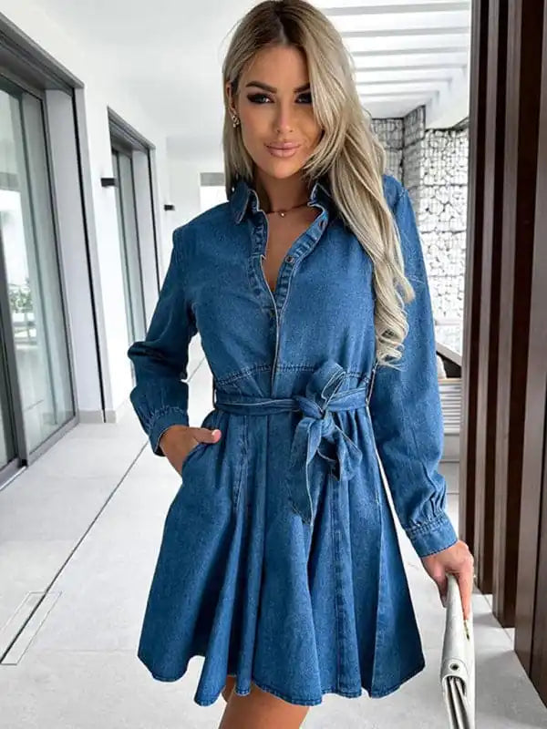 Sheath Women Dress with a Tailored Fit for a Professional Look Sheath Women Dress with a Tailored Fit for a Professional Look Women’s waist-cinched lapel denim dress Sheath Women Dress with a Tailored Fit for a Professional Look Sheath Women Dress with a Tailored Fit for a Professional Look Women’s waist-cinched lapel denim dress
