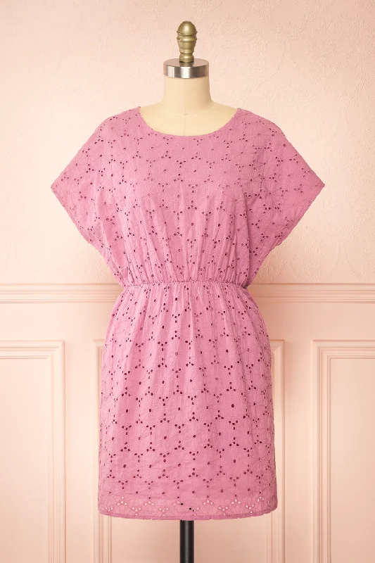 Midi dresses with printed lining for a hidden and stylish detailJonesy | Short Pink Floral Dress Midi dresses with printed lining for a hidden and stylish detailJonesy | Short Pink Floral Dress