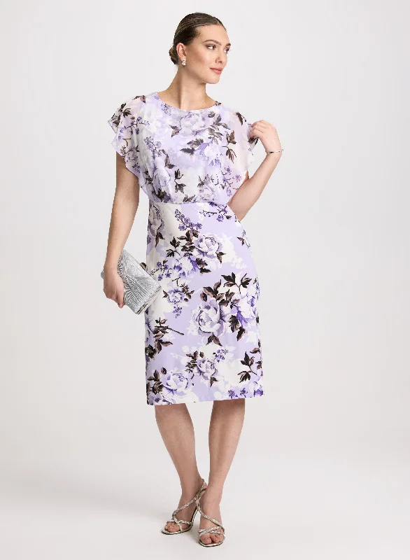 Midi dresses with ribbed textures for a unique and tactile appearanceRuffled Floral Midi Dress Midi dresses with ribbed textures for a unique and tactile appearanceRuffled Floral Midi Dress