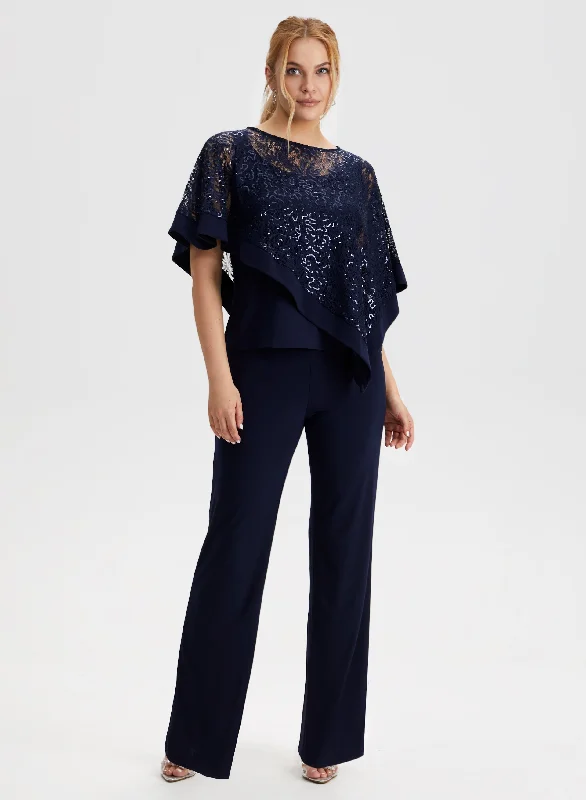 Maxi - inspired midi dresses with flowing fabrics for a beachy vibeSequin Poncho Cami & Pants Set Maxi - inspired midi dresses with flowing fabrics for a beachy vibeSequin Poncho Cami & Pants Set
