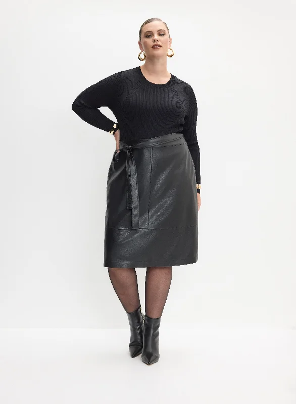 Midi dresses with mesh inserts for a trendy and breathable optionMelanie Lyne - Vegan Leather Illusion Dress Midi dresses with mesh inserts for a trendy and breathable optionMelanie Lyne - Vegan Leather Illusion Dress