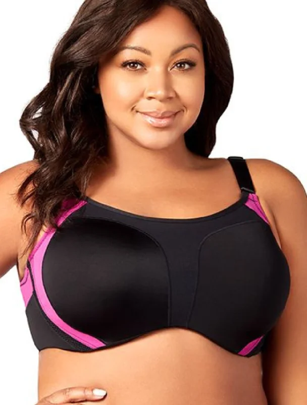Women's striped brasElila Microfiber Underwire Sports Bra, Black Fuchsia | Black Fuchsia Elila Sports Bras