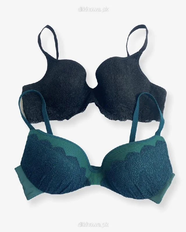 Women's convertible bras with multiple strap optionsImported Stocklot Branded  Net Pushup Bra - Underwired Bra  -  Padded Bra - Pack of 2