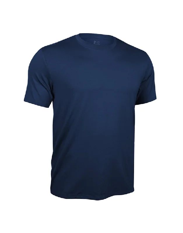 Bra with a wireless memory foam cup for ultimate comfort​ 2UNDR Men's Lounge Crew Neck Tee Navy 2X 2U09CN
