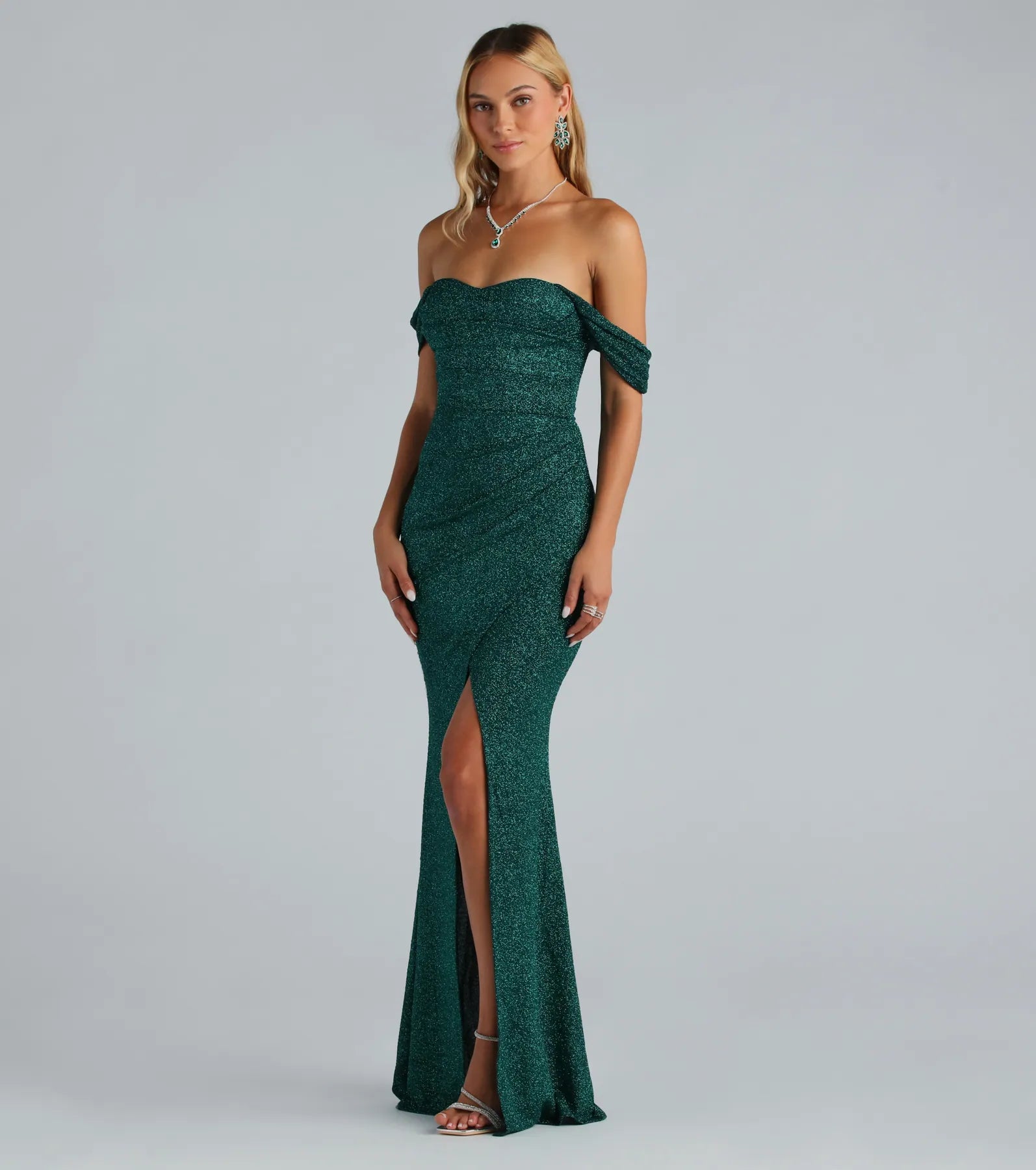 Sleeveless maxi dresses in silk for a sophisticated summer weddingAirlie Formal Glitter Off-The-Shoulder Dress Sleeveless maxi dresses in silk for a sophisticated summer weddingAirlie Formal Glitter Off-The-Shoulder Dress