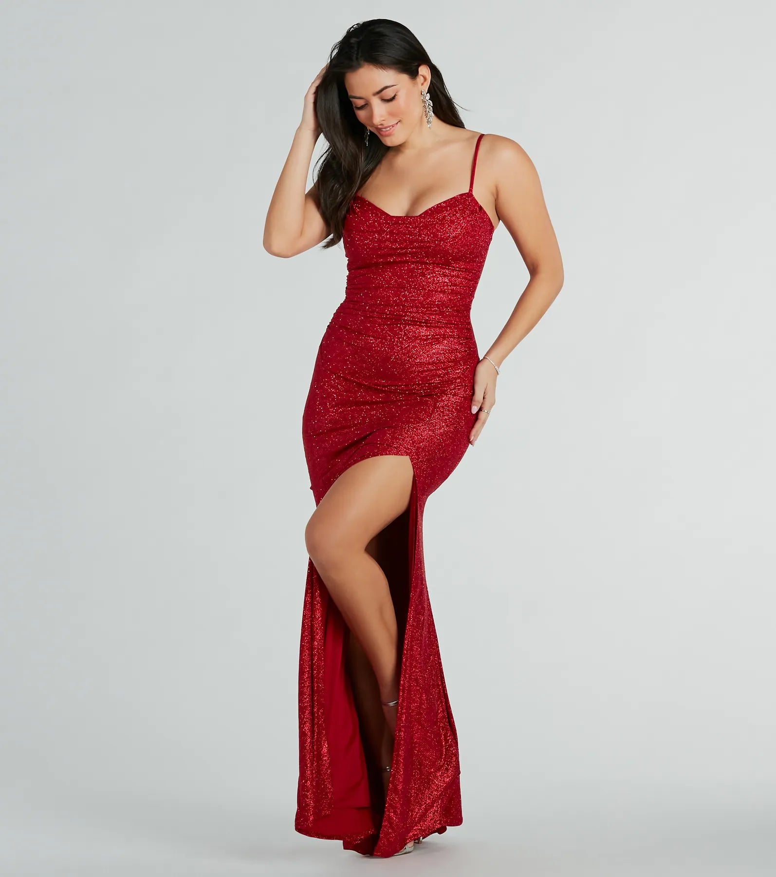 Maxi dresses with pom - pom - decorated hems and cotton - linen blends for a playful and breathable summer outfitAshelyn Cowl Neck Glitter Mermaid Formal Dress Maxi dresses with pom - pom - decorated hems and cotton - linen blends for a playful and breathable summer outfitAshelyn Cowl Neck Glitter Mermaid Formal Dress