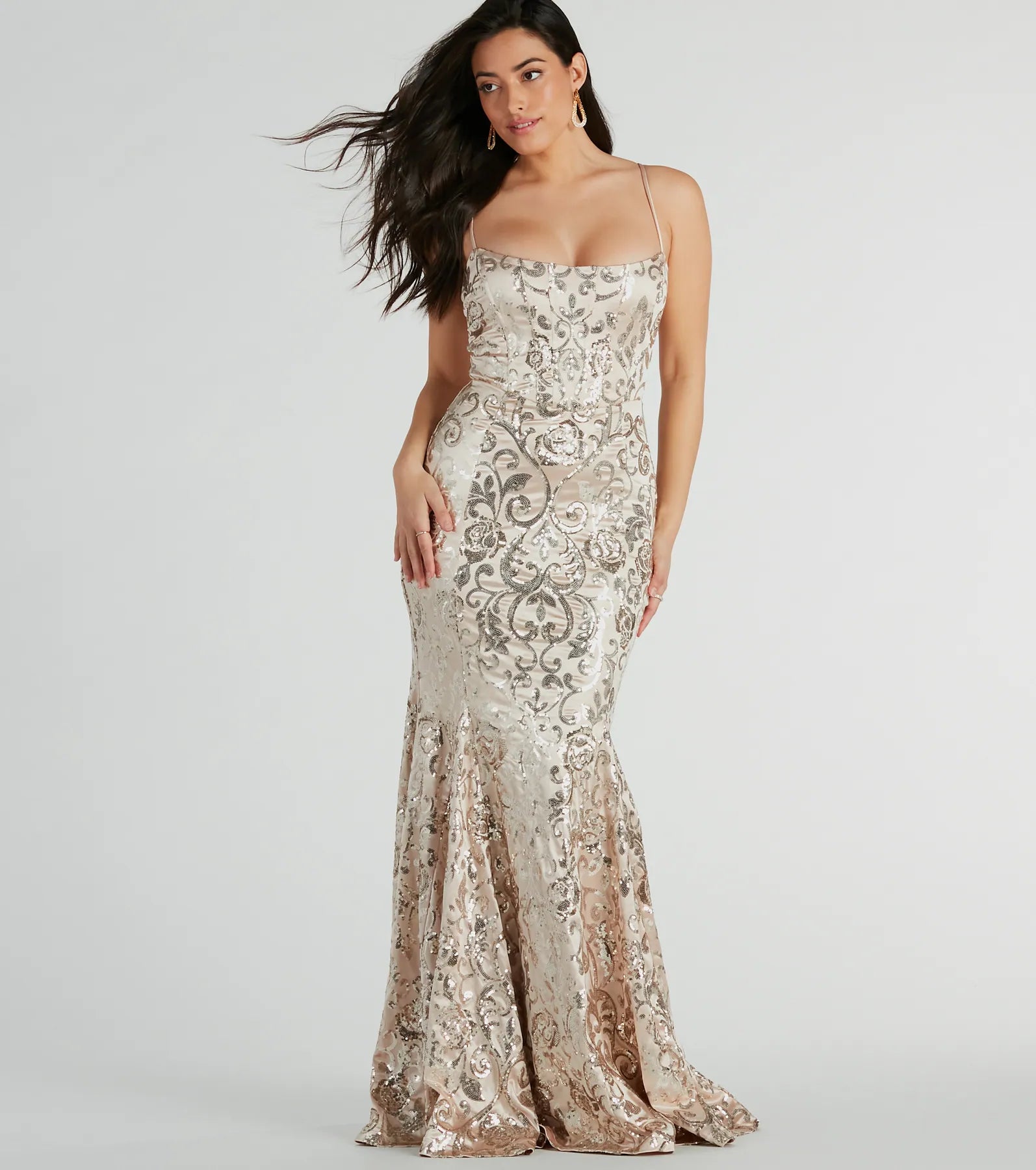 Maxi dresses with embroidered accents and cotton - blend materials for everyday comfortCarly Lace-Up Mermaid Sequin Satin Formal Dress Maxi dresses with embroidered accents and cotton - blend materials for everyday comfortCarly Lace-Up Mermaid Sequin Satin Formal Dress