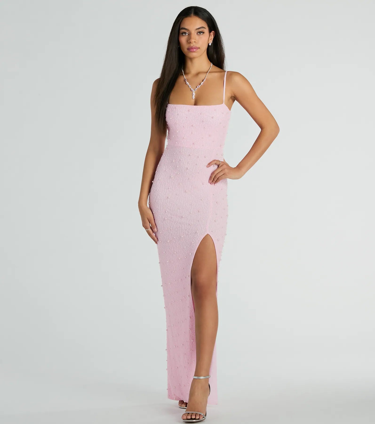 Maxi dresses with fringe details and tassel accents for a fun and energetic styleDaniella Sleeveless Faux Pearl Bead Slim Formal Dress Maxi dresses with fringe details and tassel accents for a fun and energetic styleDaniella Sleeveless Faux Pearl Bead Slim Formal Dress