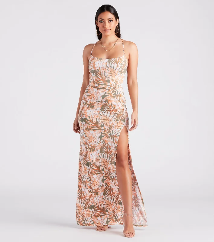 Maxi dresses with pleated skirts and metallic threads for a glamorous evening outGetaway Bound Tropical Cowl Neck Maxi Dress Maxi dresses with pleated skirts and metallic threads for a glamorous evening outGetaway Bound Tropical Cowl Neck Maxi Dress
