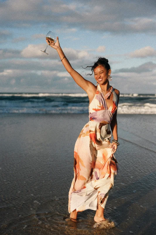 Maxi dresses with ruffled tiers for a romantic beach weddingMarie Halterneck Maxi Dress - Multi Maxi dresses with ruffled tiers for a romantic beach weddingMarie Halterneck Maxi Dress - Multi