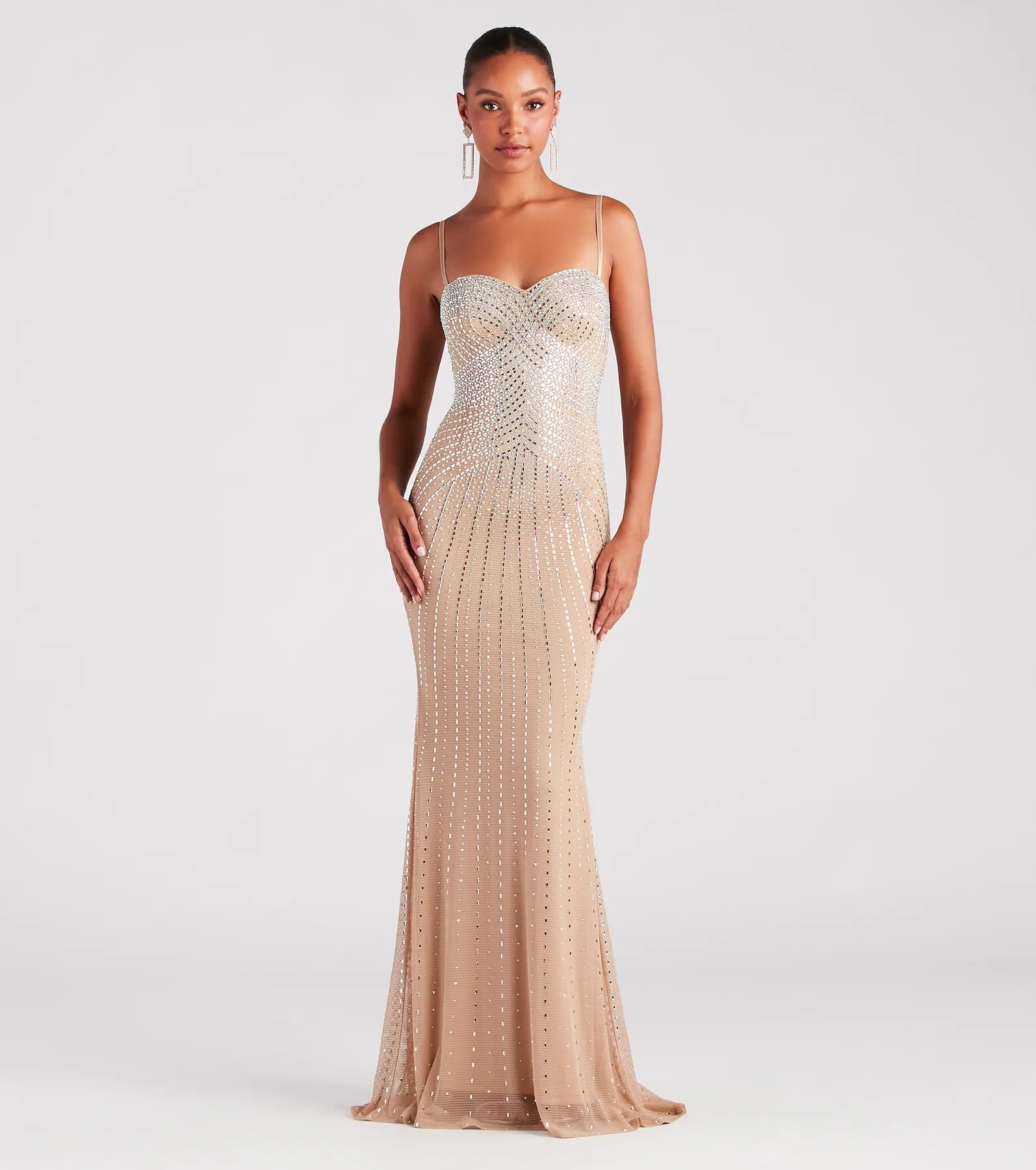 Maxi dresses with asymmetric ruffled hems and high - low designs for a fashion - forward and dynamic styleTori Formal Rhinestone Mermaid Long Dress Maxi dresses with asymmetric ruffled hems and high - low designs for a fashion - forward and dynamic styleTori Formal Rhinestone Mermaid Long Dress
