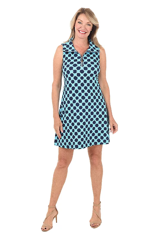 Strapless Women Dress with a Built - in Bra for Comfort and SupportBlue Twisted Knots UPF50+ Sleeveless Dress Strapless Women Dress with a Built - in Bra for Comfort and SupportBlue Twisted Knots UPF50+ Sleeveless Dress