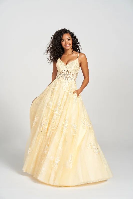Wedding guest dresses with cold - shoulder ruffled sleeves and knee - length hemsColette CL12202 Applique Long Formal Beaded Prom Dress Wedding guest dresses with cold - shoulder ruffled sleeves and knee - length hemsColette CL12202 Applique Long Formal Beaded Prom Dress