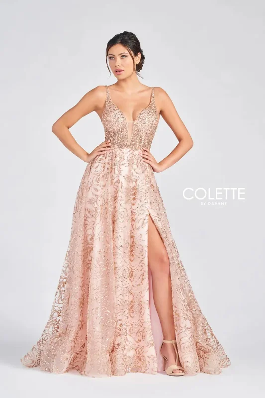 One - shoulder wedding guest dresses with beaded detailsColette CL12257 Beaded Long Sequin Prom Formal Dress One - shoulder wedding guest dresses with beaded detailsColette CL12257 Beaded Long Sequin Prom Formal Dress