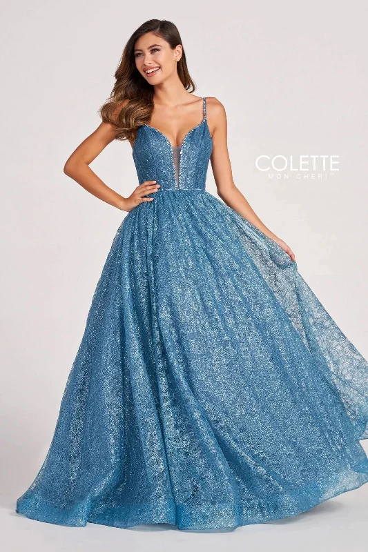 Wedding guest dresses with cold - shoulder designs and solid colorsColette CL2018 Prom Long Glitter Formal Ball Gown Wedding guest dresses with cold - shoulder designs and solid colorsColette CL2018 Prom Long Glitter Formal Ball Gown