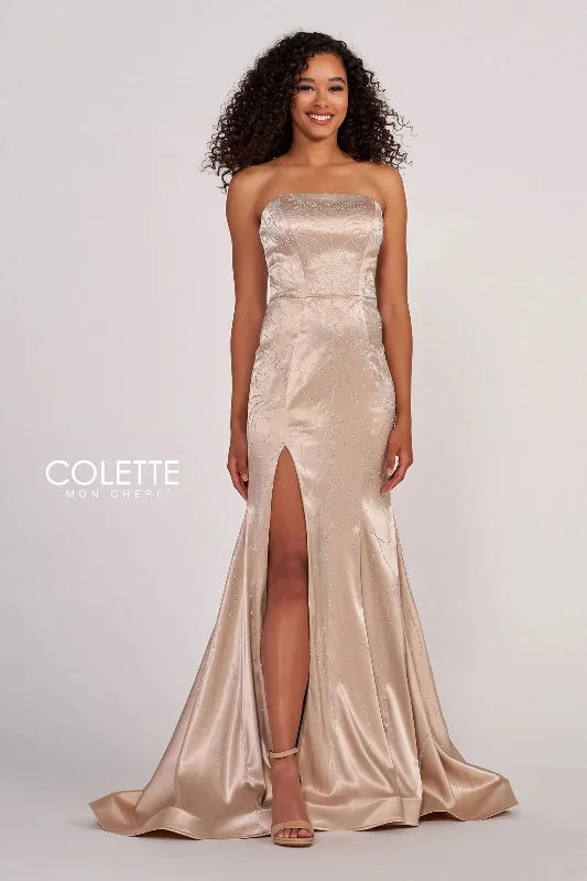 Wedding guest dresses with button - down fronts and A - line silhouettesColette CL2045 Prom Fitted Formal Mermaid Long Dress Wedding guest dresses with button - down fronts and A - line silhouettesColette CL2045 Prom Fitted Formal Mermaid Long Dress