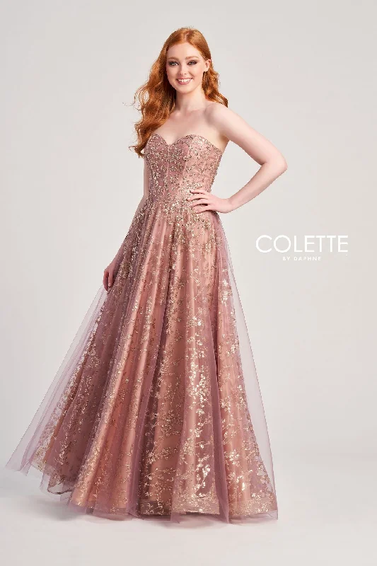 Bow - backed wedding guest dresses in silk for a luxurious feelColette CL5144 Sequin Long Formal Prom Dress Bow - backed wedding guest dresses in silk for a luxurious feelColette CL5144 Sequin Long Formal Prom Dress