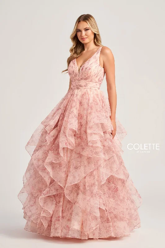 Sleeveless wedding guest dresses with pleated bodicesColette CL5273 Floral Glitter Long Prom Formal Ruffle Dress Sleeveless wedding guest dresses with pleated bodicesColette CL5273 Floral Glitter Long Prom Formal Ruffle Dress
