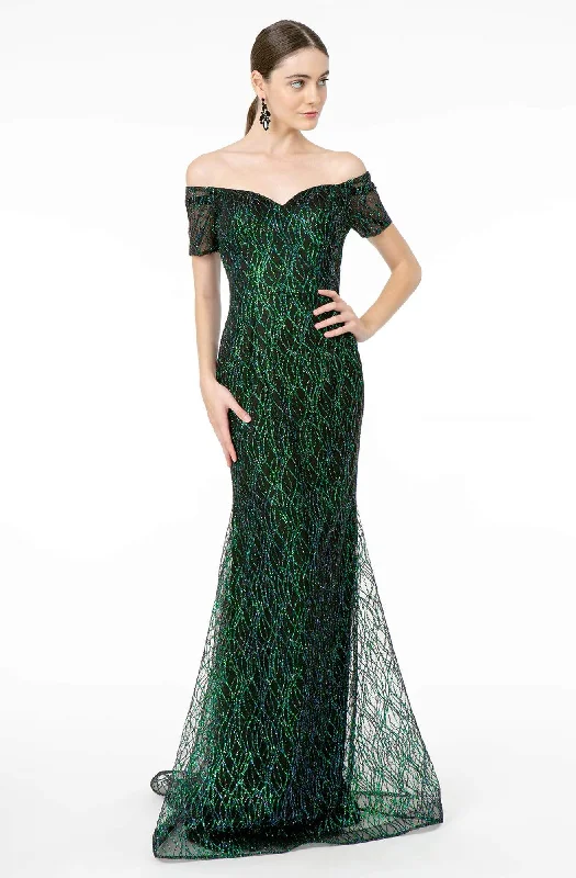 Formal dresses with pleated bodices and taffeta fabric for a traditional lookElizabeth K - GL1846 Short Sleeve Glimmer Long Mermaid Gown Formal dresses with pleated bodices and taffeta fabric for a traditional lookElizabeth K - GL1846 Short Sleeve Glimmer Long Mermaid Gown