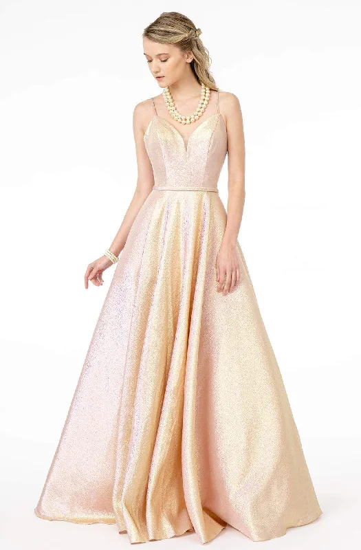 Formal dresses with tassel - adorned belts and tiered skirts for a stylish and festive formal eventElizabeth K - GL2951 Plunging V-Neckline A-Line Gown Formal dresses with tassel - adorned belts and tiered skirts for a stylish and festive formal eventElizabeth K - GL2951 Plunging V-Neckline A-Line Gown