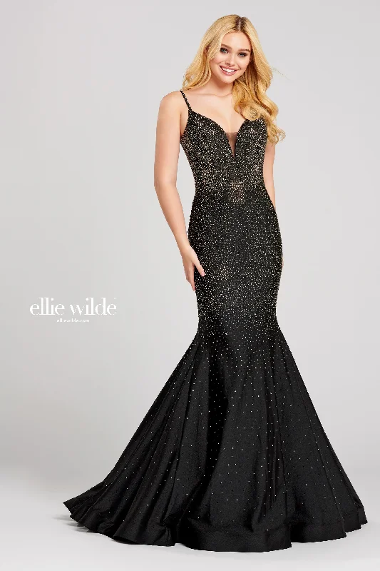 Sheath - style wedding guest dresses with lace overlaysEllie Wilde EW120012 Long Fitted Evening Prom Gown Sheath - style wedding guest dresses with lace overlaysEllie Wilde EW120012 Long Fitted Evening Prom Gown