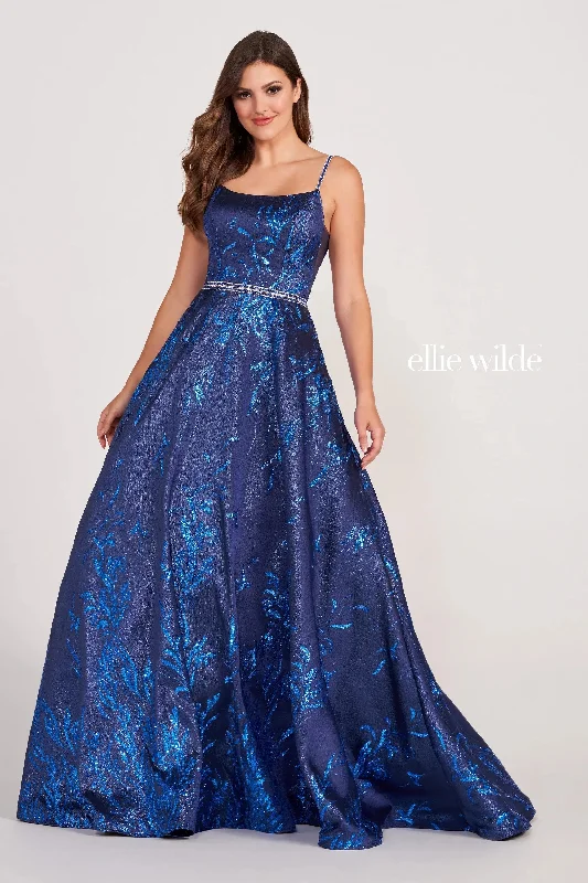 Metallic wedding guest dresses for a glamorous weddingEllie Wilde EW34106 Pocket Ballgown Long Prom Dress Metallic wedding guest dresses for a glamorous weddingEllie Wilde EW34106 Pocket Ballgown Long Prom Dress
