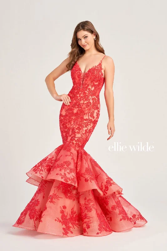 Wedding guest dresses with tassel - adorned belts and A - line skirtsEllie Wilde EW35038 Long Mermaid Beaded Formal Prom Dress Wedding guest dresses with tassel - adorned belts and A - line skirtsEllie Wilde EW35038 Long Mermaid Beaded Formal Prom Dress