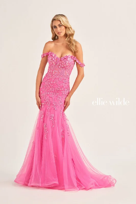 Sleeveless wedding guest dresses with pleated bodicesEllie Wilde EW35102 Long Mermaid Fitted Applique Prom Dress Sleeveless wedding guest dresses with pleated bodicesEllie Wilde EW35102 Long Mermaid Fitted Applique Prom Dress