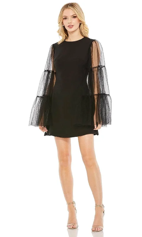 Long - cocktail dresses with a slit and a fitted bodiceIeena Duggal 49612 - Tulle Long-Sleeved Cocktail Dress Long - cocktail dresses with a slit and a fitted bodiceIeena Duggal 49612 - Tulle Long-Sleeved Cocktail Dress