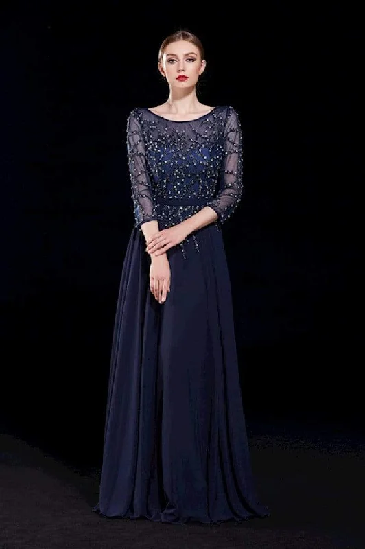 Prom dresses with lace - trimmed hems and off - the - shoulder necklines for a delicate lookJ'Adore Dresses - J12061 Bead Embellished A-Line Evening Dress Prom dresses with lace - trimmed hems and off - the - shoulder necklines for a delicate lookJ'Adore Dresses - J12061 Bead Embellished A-Line Evening Dress