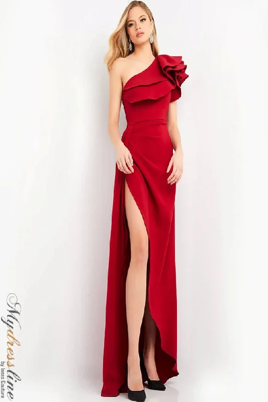 Prom dresses with pom - pom - decorated hems and cotton - blend fabrics for a playful and comfortable formal styleJovani 04352 Prom dresses with pom - pom - decorated hems and cotton - blend fabrics for a playful and comfortable formal styleJovani 04352