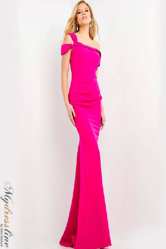 Prom dresses with lace - trimmed sleeves and empire - style waists for a flattering and vintage - inspired formal affairJovani 06723 Prom dresses with lace - trimmed sleeves and empire - style waists for a flattering and vintage - inspired formal affairJovani 06723
