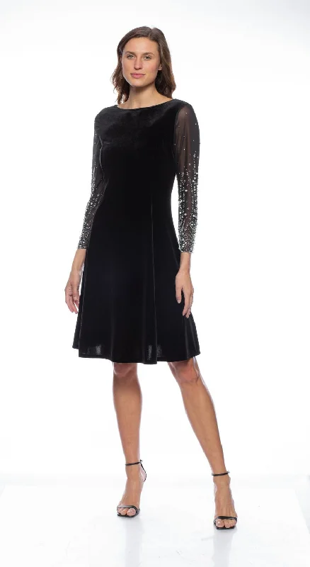 One - shoulder cocktail dresses in emerald green for a bold statementMarina Short Embellished Mesh Sleeve A Line Dress One - shoulder cocktail dresses in emerald green for a bold statementMarina Short Embellished Mesh Sleeve A Line Dress
