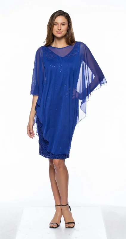Cocktail dresses with a wrap - around style and a belted waistMarina Short Sheer Overlay Lace Dress Cocktail dresses with a wrap - around style and a belted waistMarina Short Sheer Overlay Lace Dress