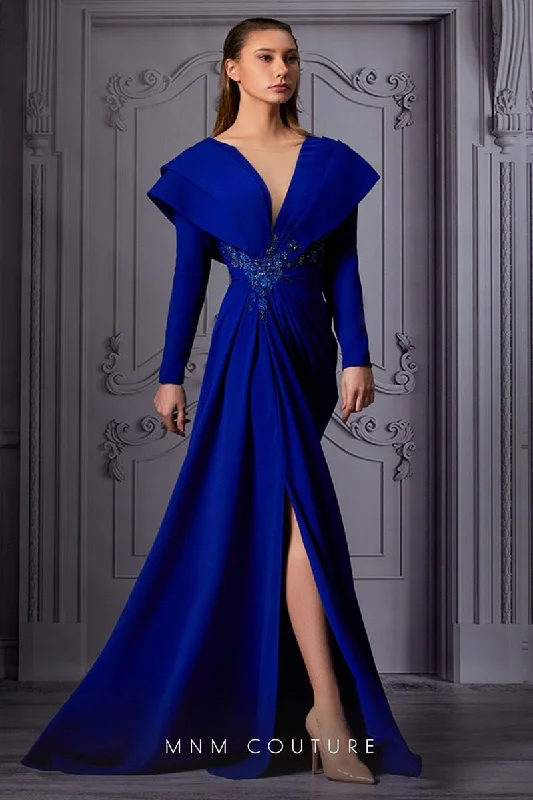 Prom dresses with ruched bodices and organza sleeves for a romantic lookMNM Couture K3852 Prom dresses with ruched bodices and organza sleeves for a romantic lookMNM Couture K3852