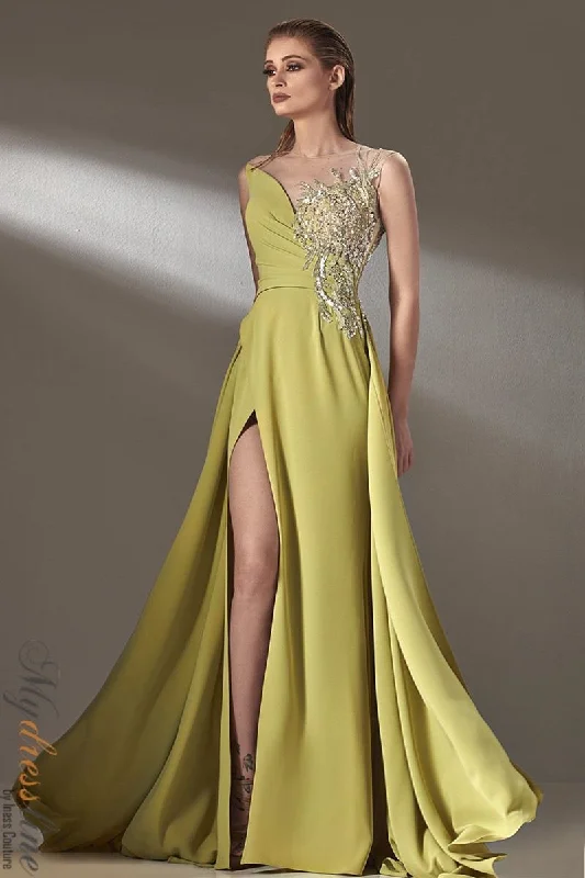 Prom dresses with ruched bodices and organza sleeves for a romantic lookMNM Couture K3903 Prom dresses with ruched bodices and organza sleeves for a romantic lookMNM Couture K3903