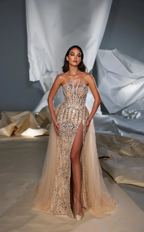 Formal dresses with embroidered panels and tulle overlays for a fairytale promModessa Couture M24609 Dress Formal dresses with embroidered panels and tulle overlays for a fairytale promModessa Couture M24609 Dress