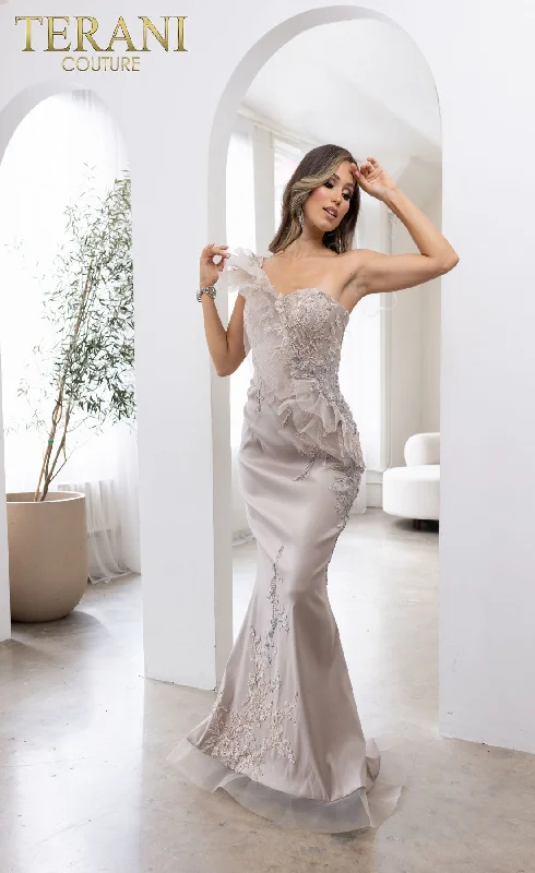 Wedding guest dresses with abstract prints and long trainsTerani Couture 241E2485 Asymmetrical Trumpet Long Formal Evening Dress Wedding guest dresses with abstract prints and long trainsTerani Couture 241E2485 Asymmetrical Trumpet Long Formal Evening Dress