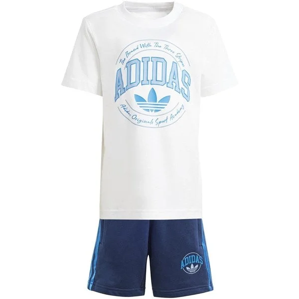 Twill Women Shorts with a Smooth Texture and Durabilityadidas Originals White/Night Indigo Shorts Tee Set Twill Women Shorts with a Smooth Texture and Durabilityadidas Originals White/Night Indigo Shorts Tee Set