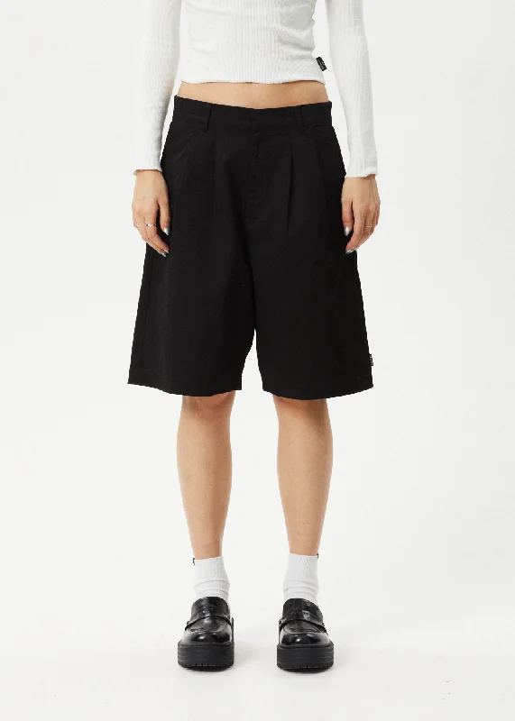 Cargo Women Shorts with Multiple Pockets for FunctionalityAFENDS Womens Brakes - Pleat Shorts - Black Cargo Women Shorts with Multiple Pockets for FunctionalityAFENDS Womens Brakes - Pleat Shorts - Black