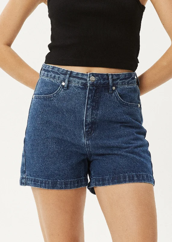 Stretchable Women Shorts for Maximum MobilityAFENDS Womens Seventy Threes - Denim Shorts - Authentic Blue Stretchable Women Shorts for Maximum MobilityAFENDS Womens Seventy Threes - Denim Shorts - Authentic Blue