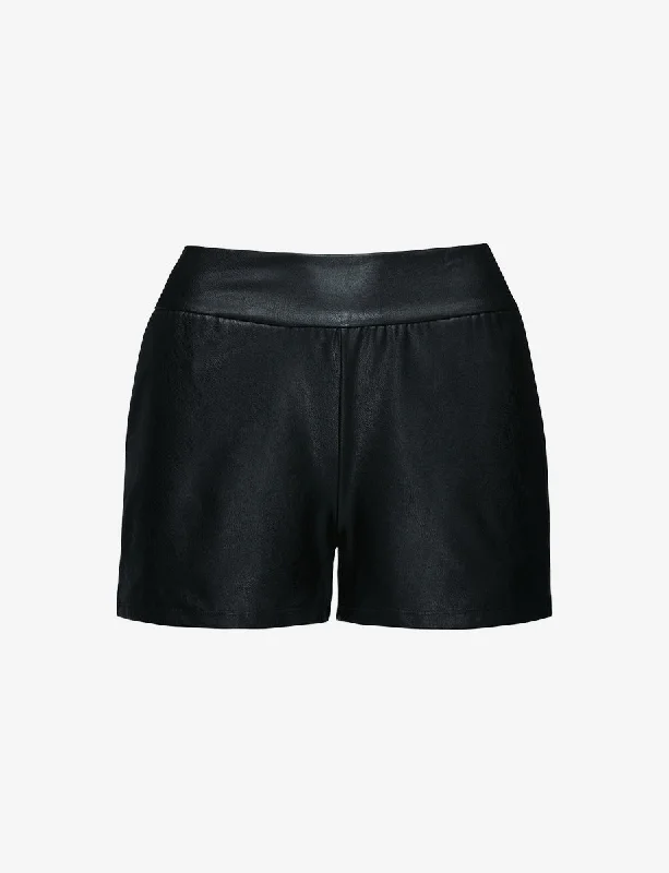 Denim Women Shorts with Distressed Details for a Casual VibeCommando Faux Leather Relaxed Short in Black Denim Women Shorts with Distressed Details for a Casual VibeCommando Faux Leather Relaxed Short in Black