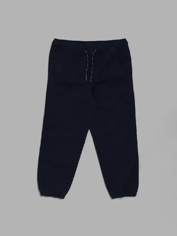Cargo Women Shorts with Multiple Pockets for FunctionalityHOP Kids Navy Blue Solid Joggers Cargo Women Shorts with Multiple Pockets for FunctionalityHOP Kids Navy Blue Solid Joggers