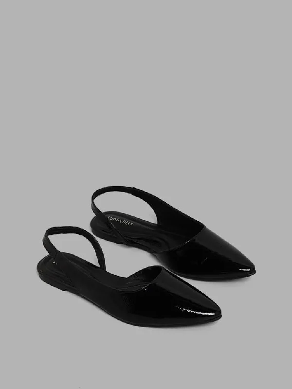 Elastic Waist Women Shorts for Easy Wear and ComfortLUNA BLU Black Sling Back Flat Shoes Elastic Waist Women Shorts for Easy Wear and ComfortLUNA BLU Black Sling Back Flat Shoes