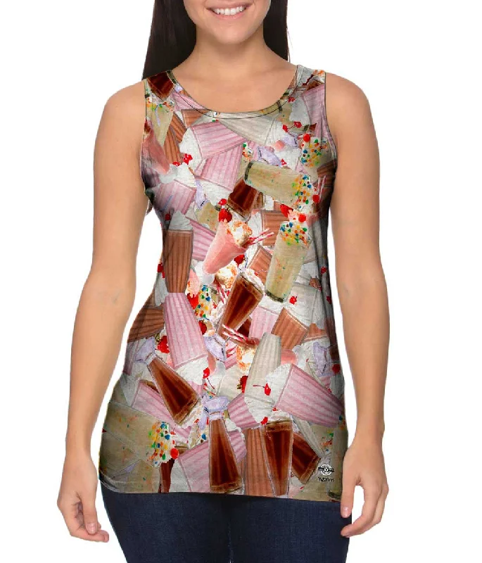 Halter Neck Women's Modal Blend Tank Tops for ComfortMilkshake Afternoon Jumbo
