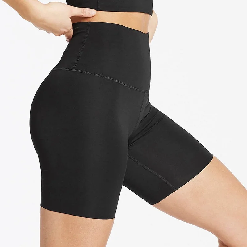 Plus Size Women Shorts with a Comfortable and Stylish FitNimble Laser Hem Bike Short - Black Plus Size Women Shorts with a Comfortable and Stylish FitNimble Laser Hem Bike Short - Black