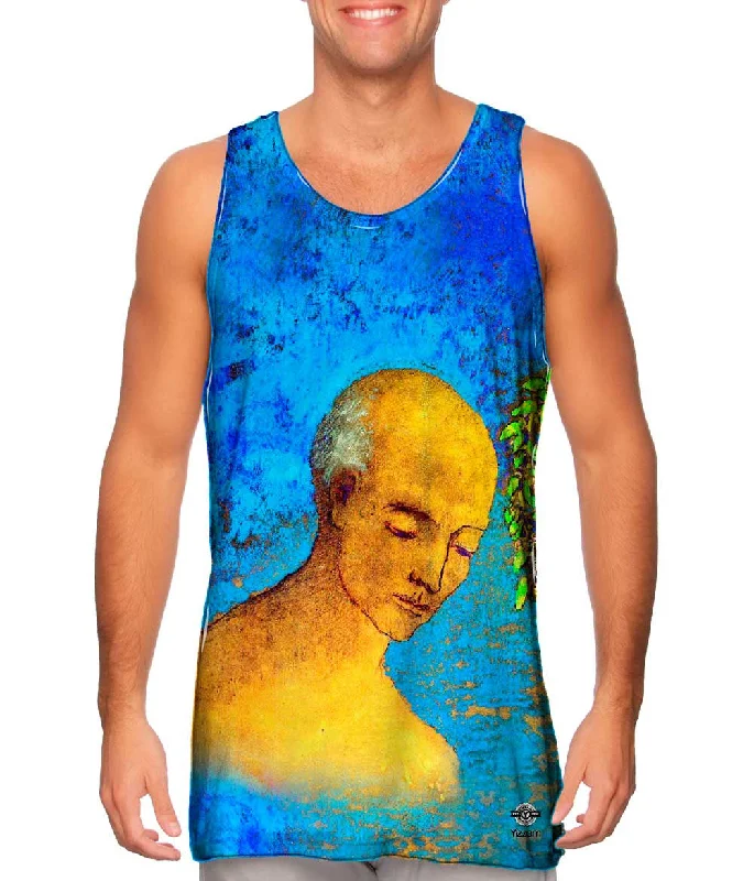 Plus Size Women's Glitter - Trimmed Tank Tops for Party NightsOdilon Redon - "The Crown" (1910) Plus Size Women's Glitter - Trimmed Tank Tops for Party NightsOdilon Redon - "The Crown" (1910)